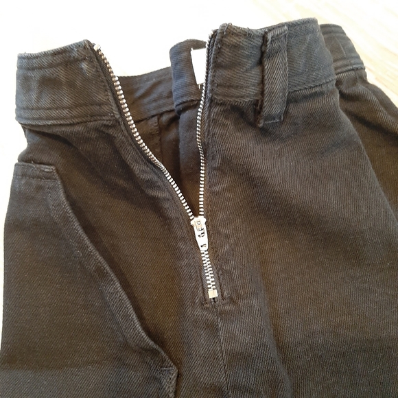 ARITIZIA WILFRED FREE Black A-line Denim Mini Skirt, Size 6 - Picture 6 of 10
